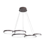Aurelia Triple Ring LED Chandelier with Remote Dimmable Lighting