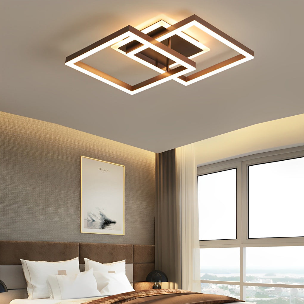 Square Overlapping Ceiling Light Fixture Ha077621