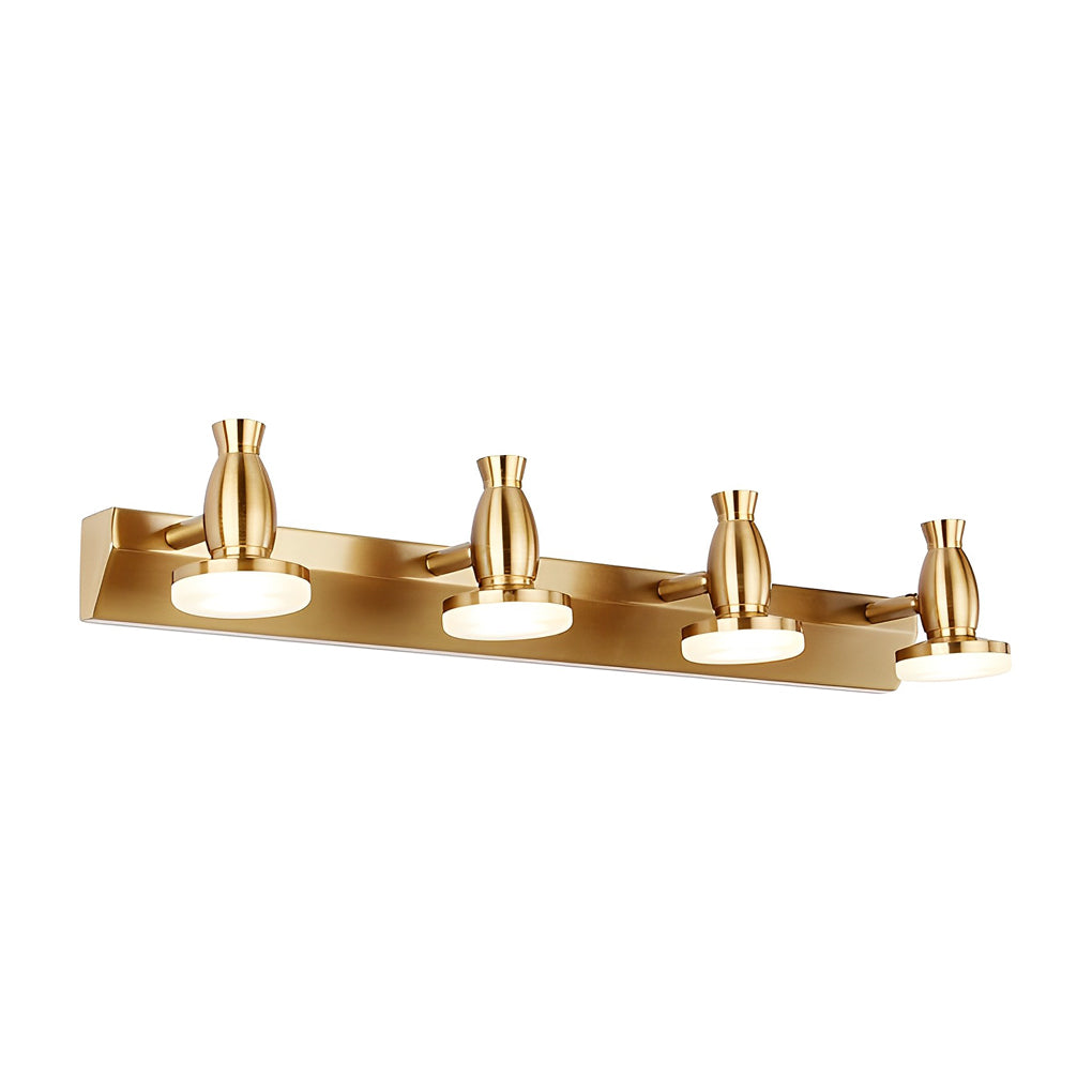 3 4 Lights 180 Adjustable Electroplated Metal Led Vanity Light