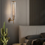 Creative Luxury Glass Copper American Style Bedroom Wall Lights Indoor