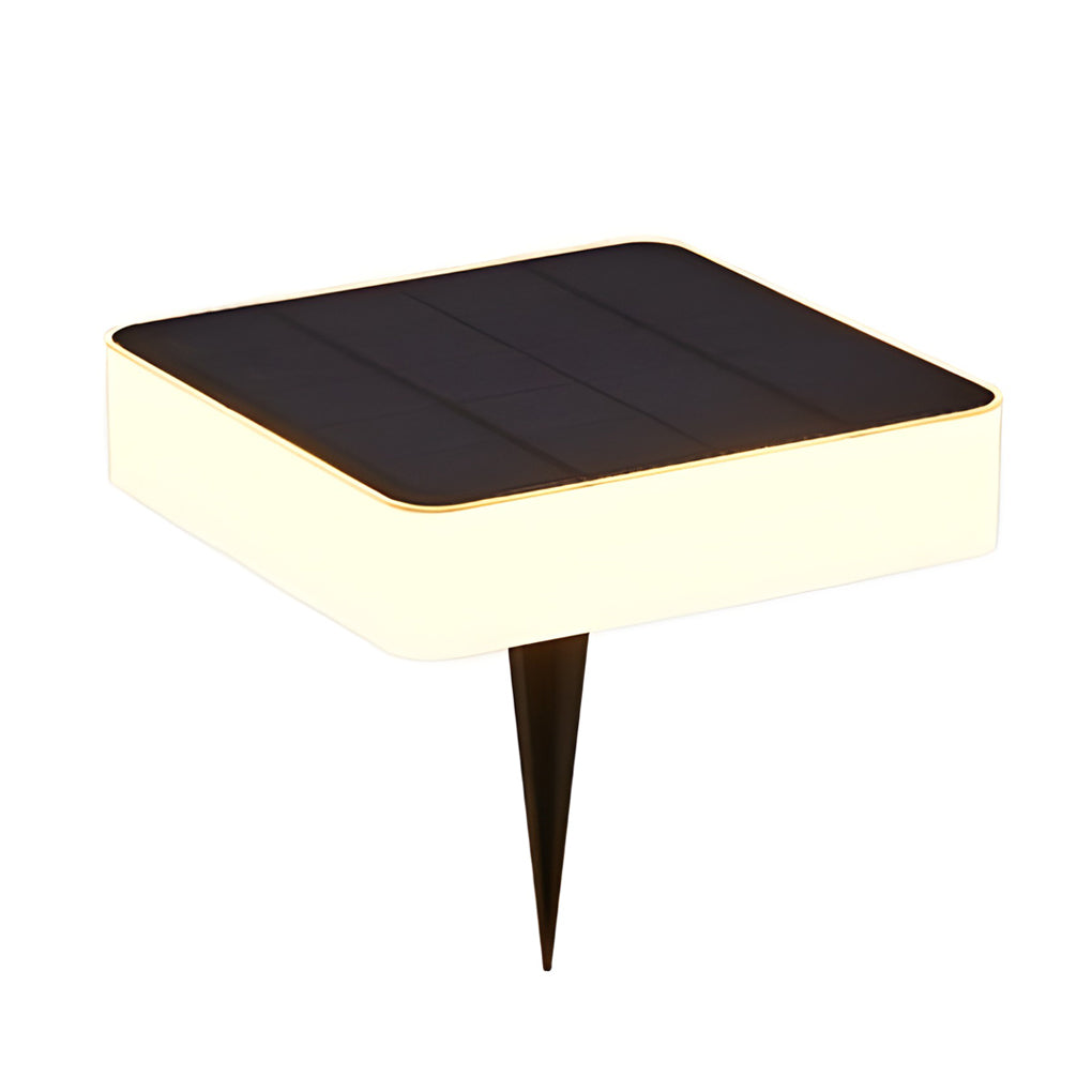Waterproof Led Outdoor Ground Lawn Deck Recessed Solar Disk Lights Landscape Lighting