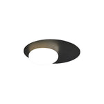 1 Light Led Oval Metal White Glass Flush Mount Ceiling Light