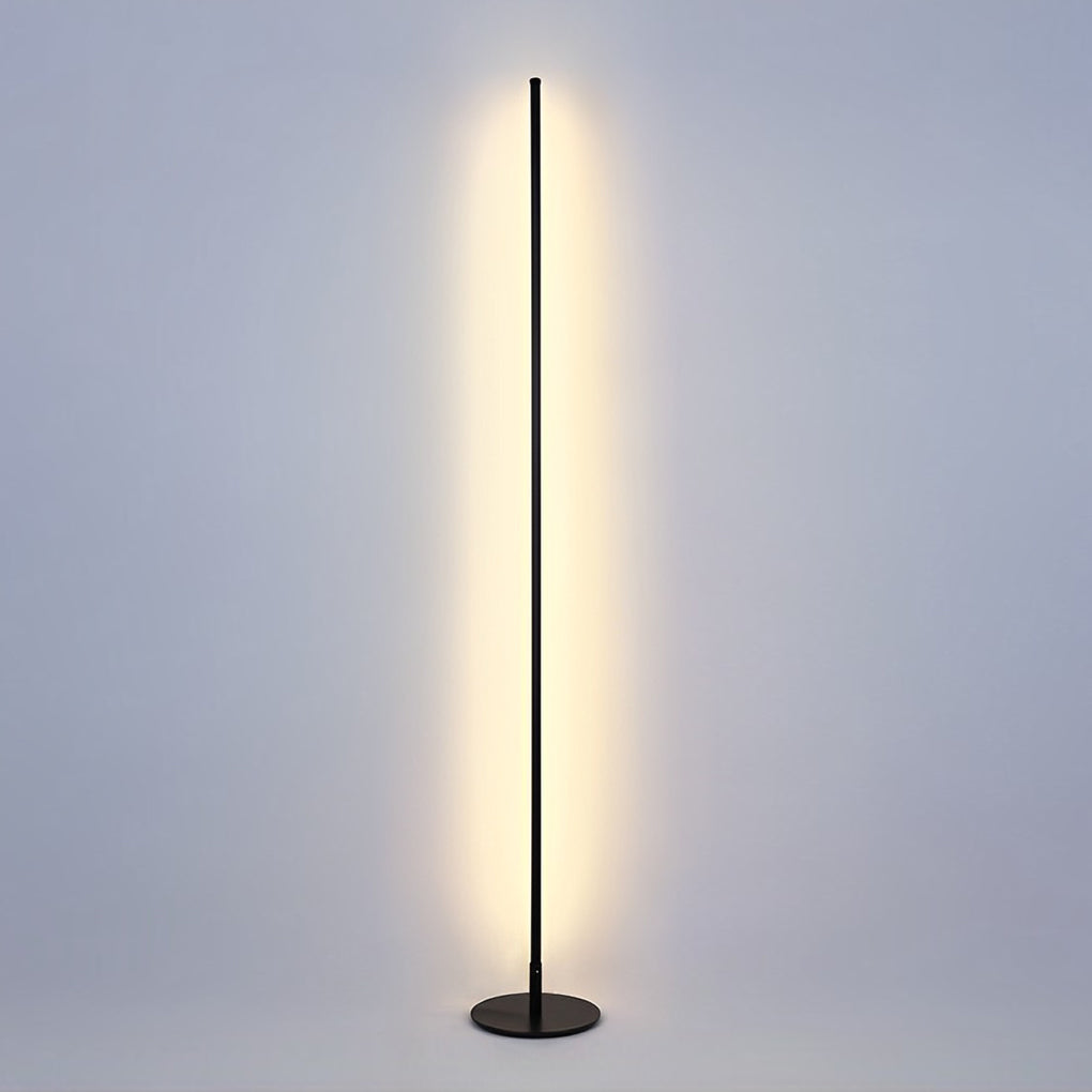 Black Minimalist Outdoor LED Linear Floor Lamp, IP65 Waterproof