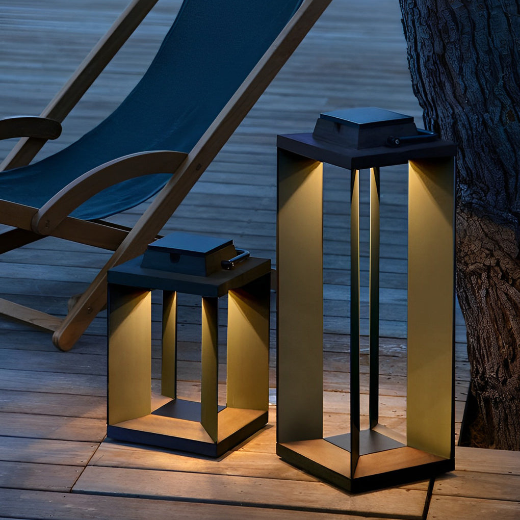 Portable Black Modern Solar Lawn Lamp Ha076162