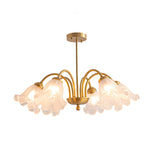 Flowers Glass Shade Chandelier Light Li002529