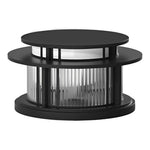 Round Modern Solar Fence Post Lights Ha076150