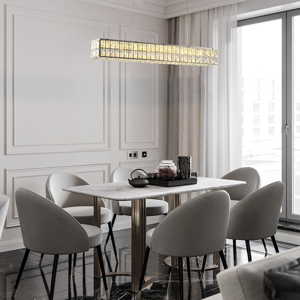 Long Rectangular Crystal Chandelier Ha097847
