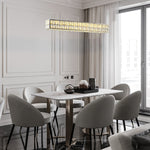 Long Rectangular Crystal Chandelier Ha097847