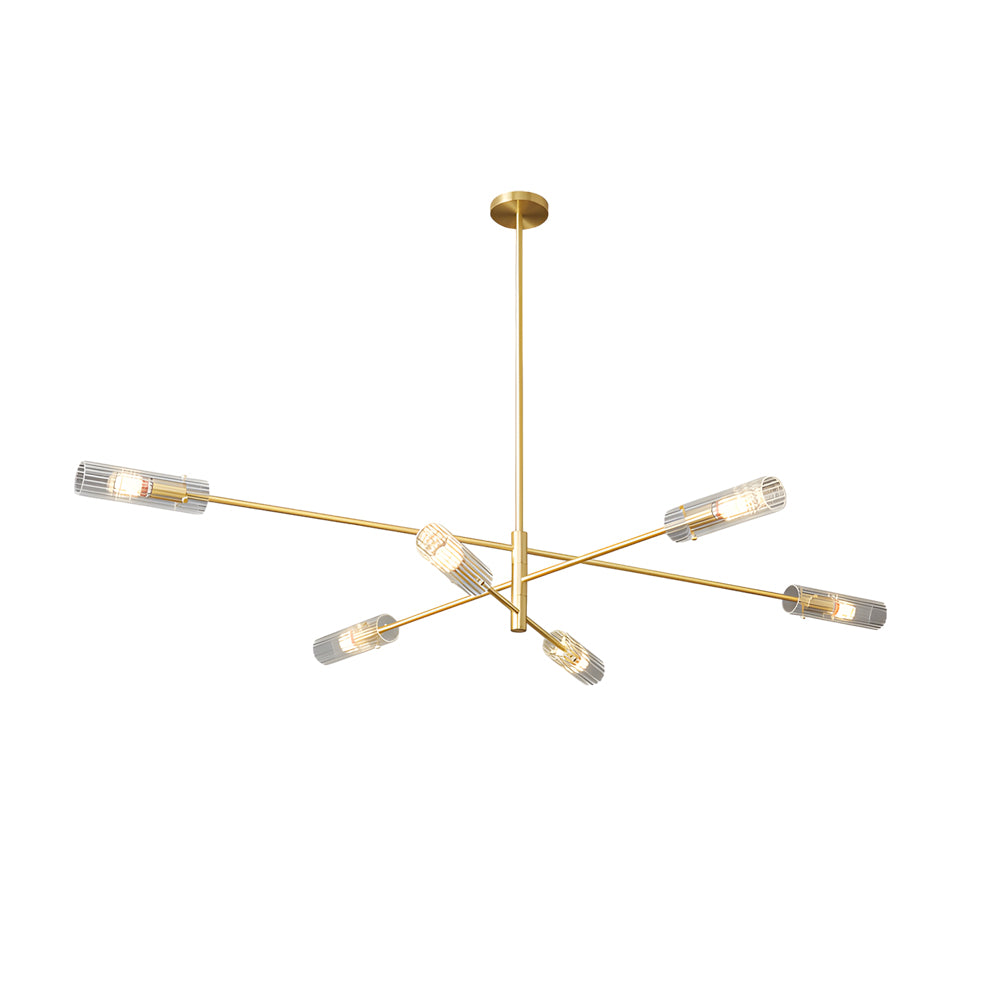 Industrial Sputnik Chandelier Copper Linear Pendant Lights 6 8 Light