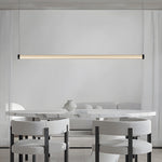 1 Light Glass Linear Led Island Pendant Light
