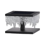 Waterproof Square Creative Led Black Modern Solar Fence Post Lights