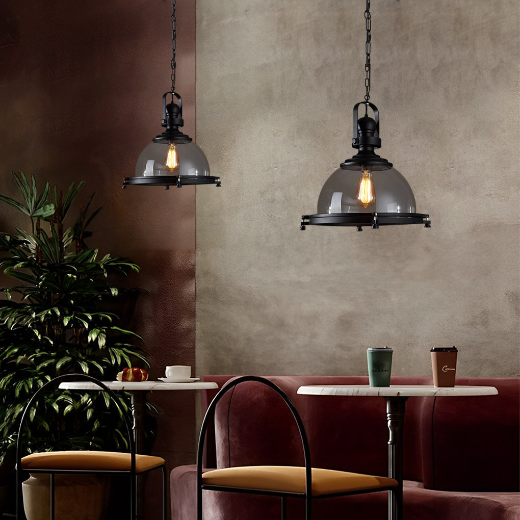 Semicircular Industrial Style Pendant Light Ha080497