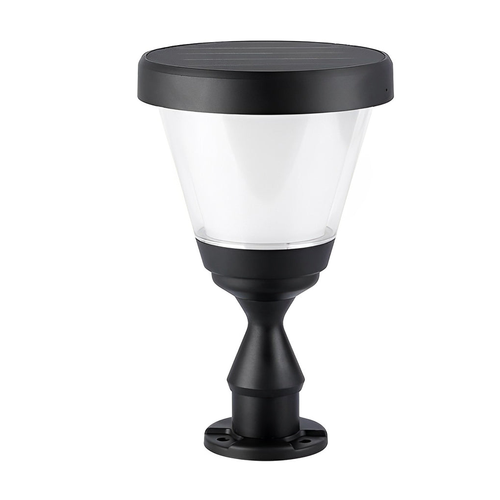 Round Modern Solar Fence Post Light Ha076261