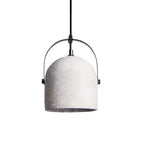 Cement Cylinder Pendant Light 1 Light Concrete Hanging Light In Gray White Black