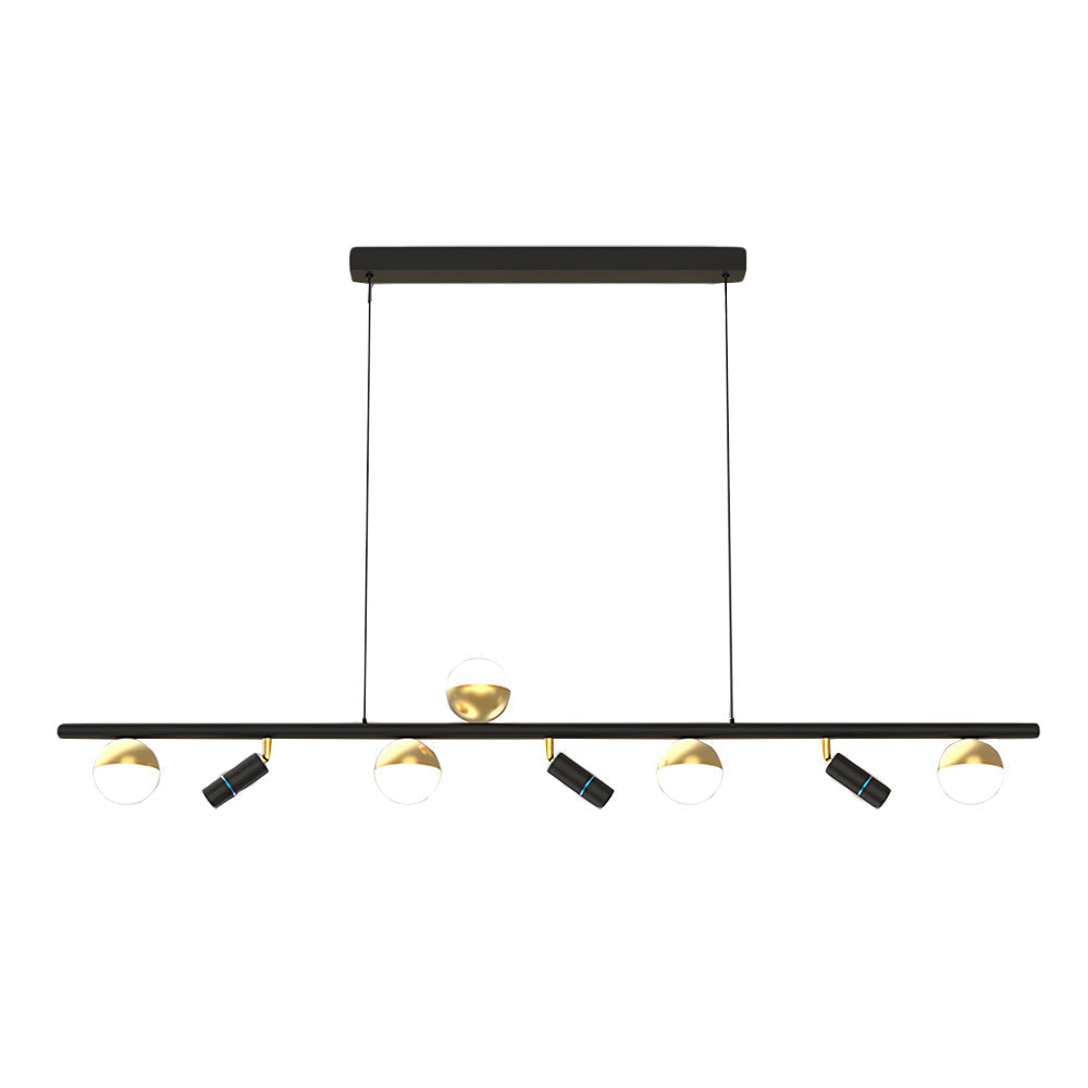 Long Strip Led Three Step Dimming Nordic Spotlight Dining Room Chandelier