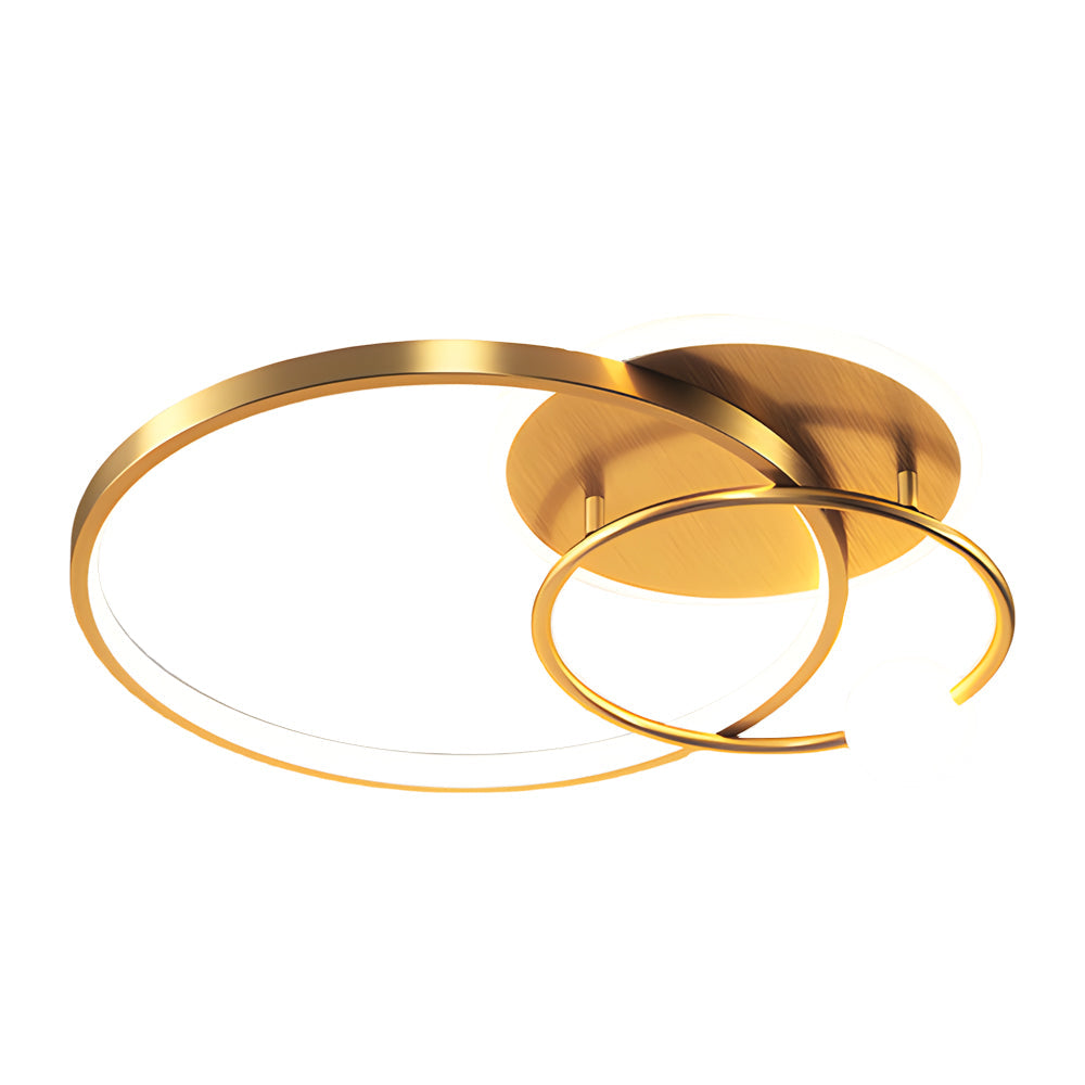 Multi Circle Led Flush Ceiling Light Gold Balck White 1