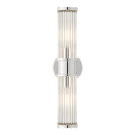 1 2 Light Modern Chrome Gold Wall Sconce With Cylinder Clear Glass Shade