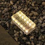 2Pcs Solar Led 10 Hours Max Brick Lights For Modern Outdoor Step Deck Ambiance Rectangular