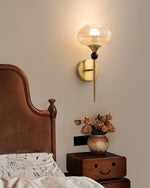 Isabelle Ribbed Glass Wall Sconce in Gold or Black