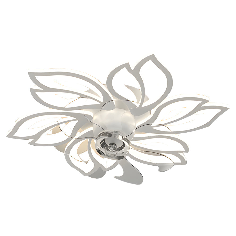 Simple Flowers 3 Step Dimming Modern Low Profile Ceiling Fan With Lights