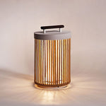 Handmade Rattan Solar Outdoor Lantern Ha090543