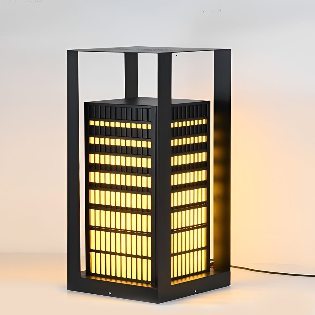 Square Lantern Shaped Led Black Pathway Lights