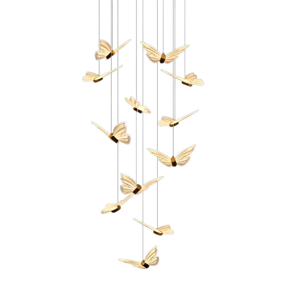 Small Butterflies Long Chandelier Ha093702