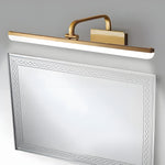 Brass Linear Bathroom Vanity Light Curved Rod Design