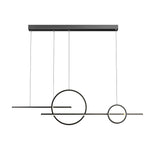 Modern LED Chandelier with Dimmable Rings for Dining Room and Living Space