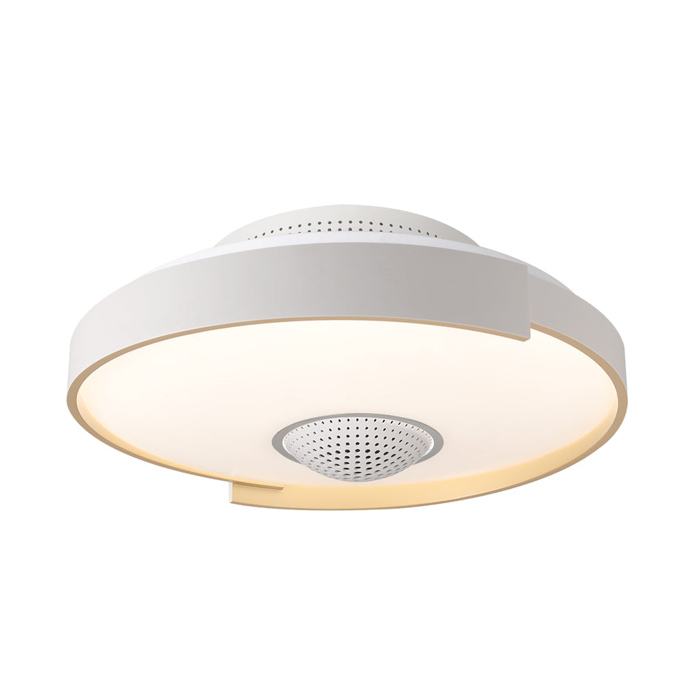 Modern 6 Speed Bladeless Ceiling Fan With Dimmable Led Light Round
