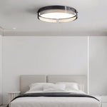 16 5 20 5 In Round Black Stripe Glass Led Flush Mount Light