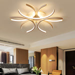 Simple Semi Circle Lines Flower Led Dimmable Modern Ceiling Light Fixture