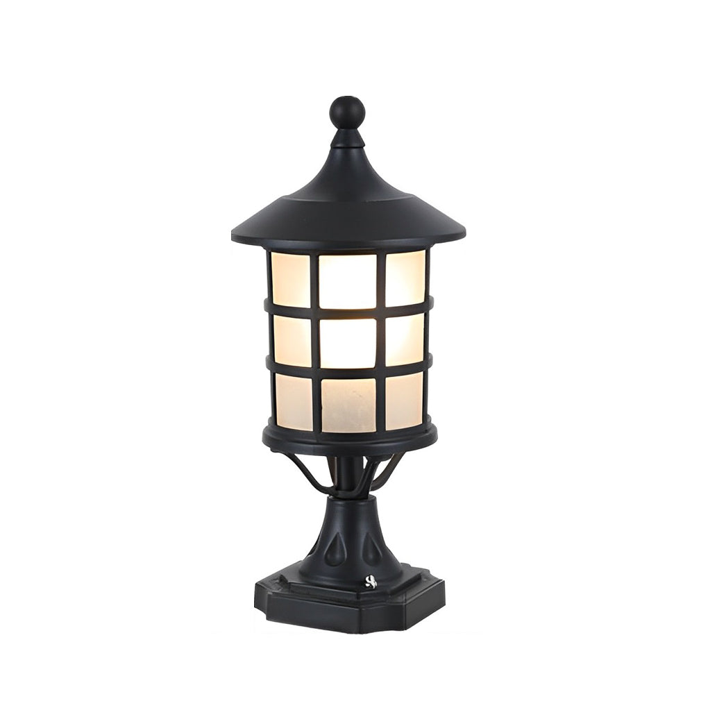 Round Cage Solar Fence Post Light Ha092390