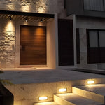 Recessed LED Step Light in Black Aluminum for Modern Architecture