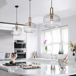 Modern Simple Clear Light Stripe Led Chandelier