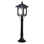 Solar LED Post Light with 3-Step Dimming, Die-Cast Aluminum Outdoor Lamp
