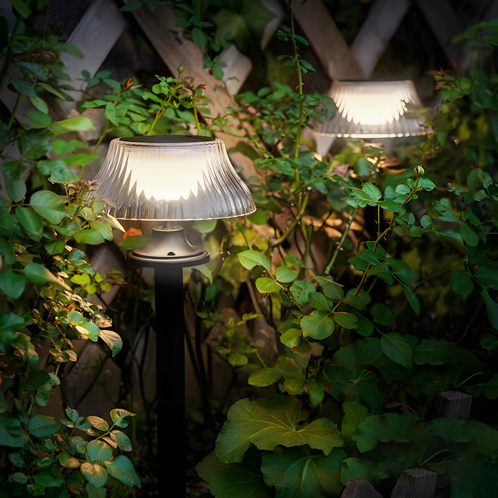 Solar-Powered Vintage Lawn Stake Lights, Set of 4, IP65 Waterproof, 3000K Warm Glow