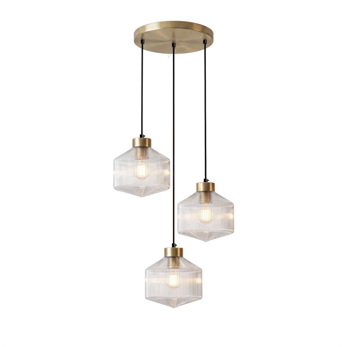 Art Glass Spinning Top Pendant Light in Gold for Dining & Living Spaces