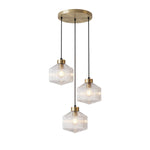 Art Glass Spinning Top Pendant Light in Gold for Dining & Living Spaces