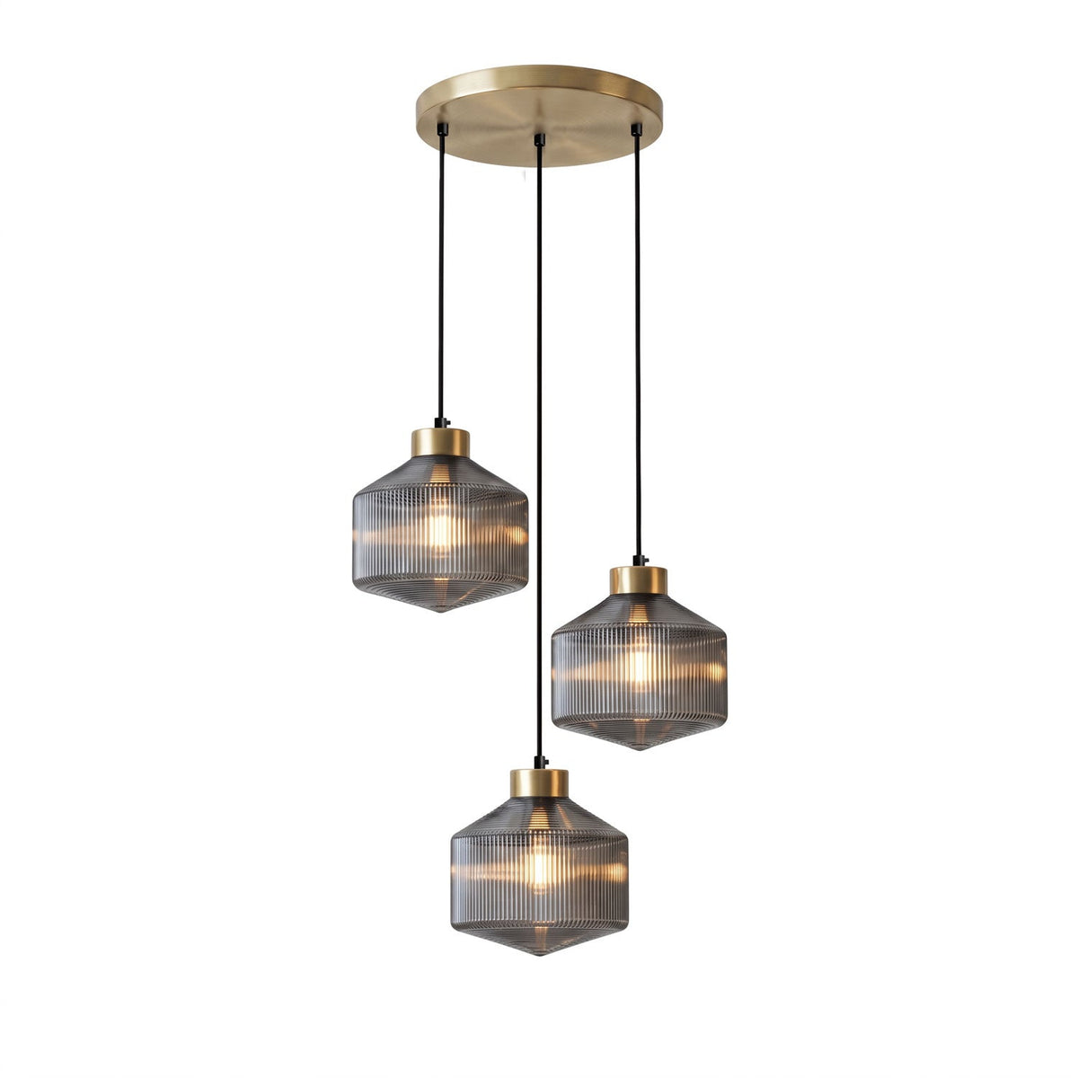 Art Glass Spinning Top Pendant Light in Gold for Dining & Living Spaces