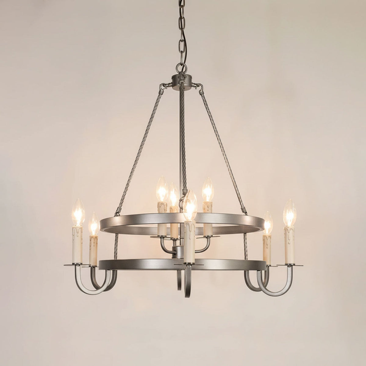 Vintage Voyager Chandelier – Industrial Brass Pendant Light for Modern Interiors