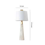 Nordic White Marble Table Lamp with Cloud Stone Shade