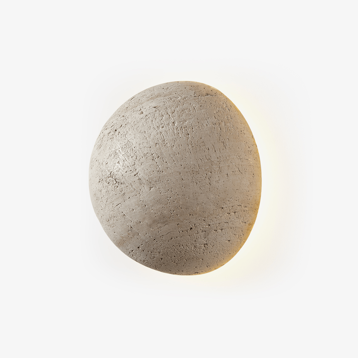 Pebble Stone Wall Sconce in Yellow Travertine | Organic Modern LED Wall Light
