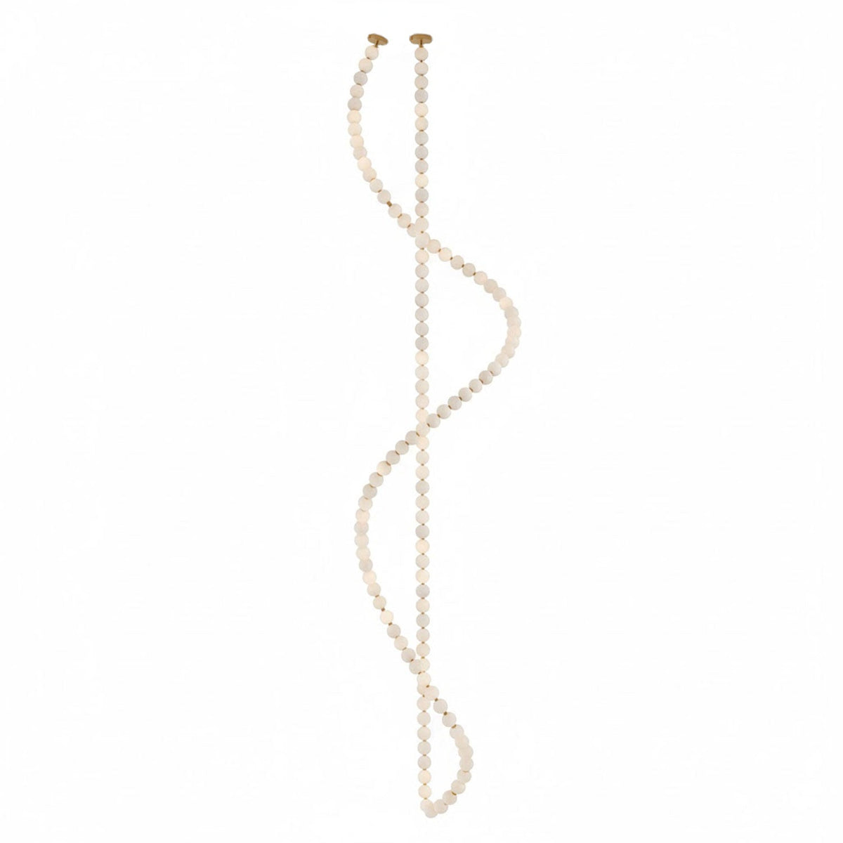 Pearl Necklace Acrylic Ball Chandelier, Modern Gold LED Pendant Light