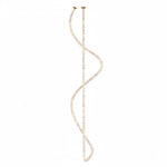 Pearl Necklace Acrylic Ball Chandelier, Modern Gold LED Pendant Light