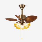 Botanical Vintage Ceiling Fan Light with Glass Shades
