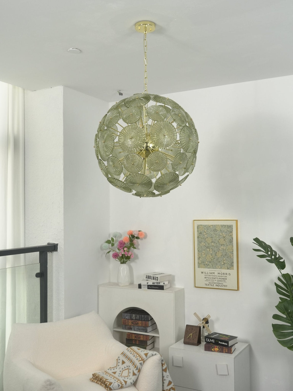 Vicenza Sputnik Chandelier — Modern Glass & Gold Designer Ceiling Light