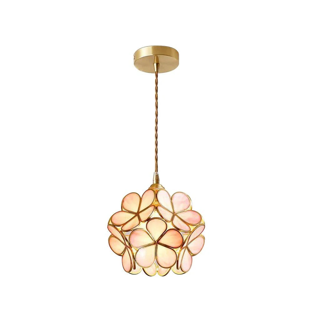 Floral Glass Pendant Light