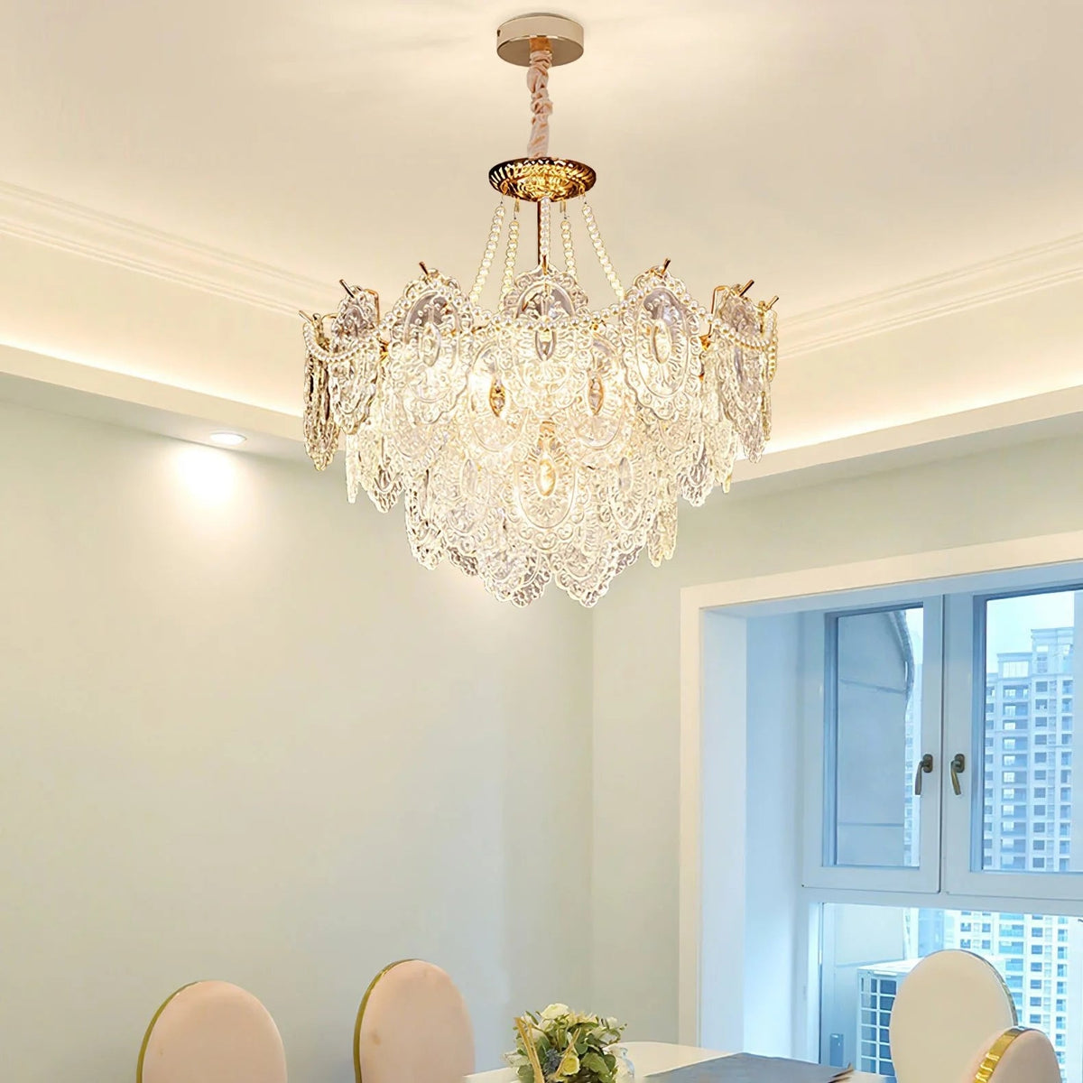 Serenity Glass Chandelier