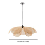 Retro Floral Rattan Pendant Lamp